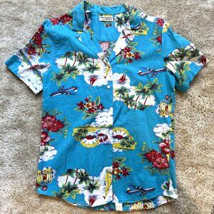 Vintage 1970s 1980s Carroll Reed Hawaiian Shirt Size 12